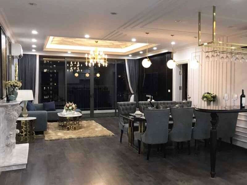Thiết kế phòng khách căn hộ mẫu dự án Viha Complex 107 Nguyễn Tuân