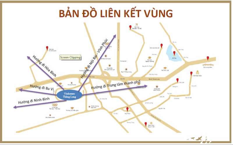 Bản đồ liên kết vùng Nam An Khánh Sudico